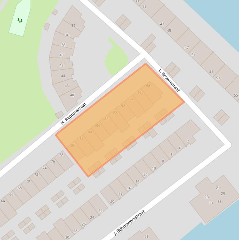 Kaart van postcodegebied 1992JK.