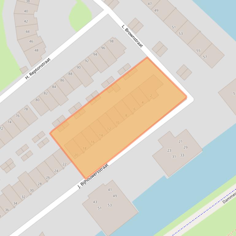 Kaart van postcodegebied 1992JN.