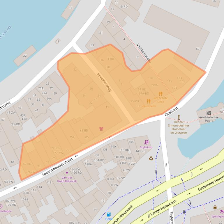 Kaart van postcodegebied 2011AC.