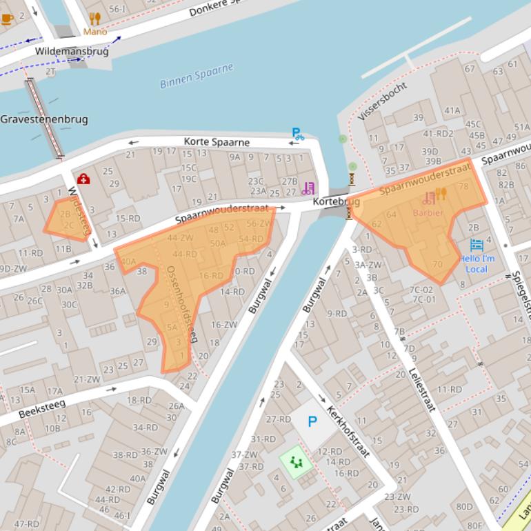 Kaart van postcodegebied 2011AE.