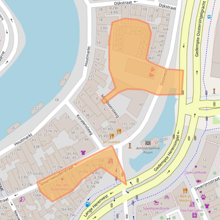 Kaart van postcodegebied 2011AH.