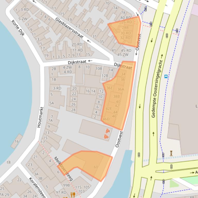 Kaart van postcodegebied 2011AK.