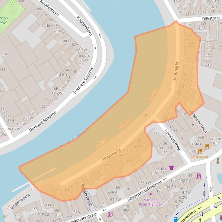 Kaart van postcodegebied 2011AL.