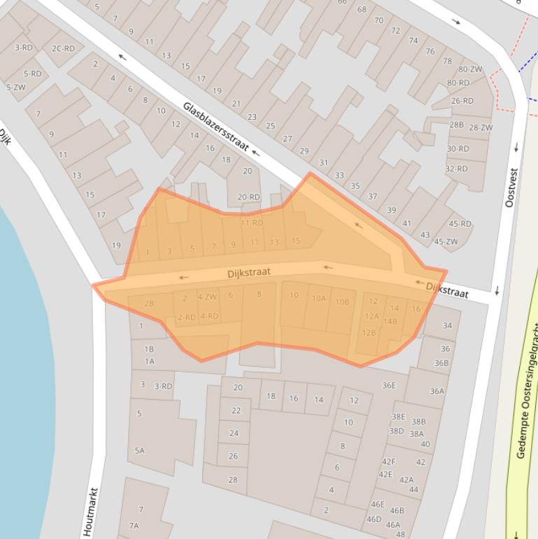 Kaart van postcodegebied 2011AM.