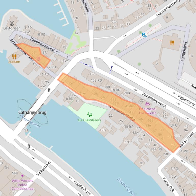 Kaart van postcodegebied 2011AS.