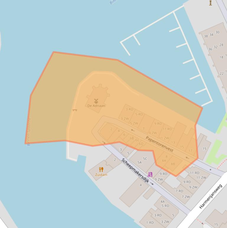 Kaart van postcodegebied 2011AV.