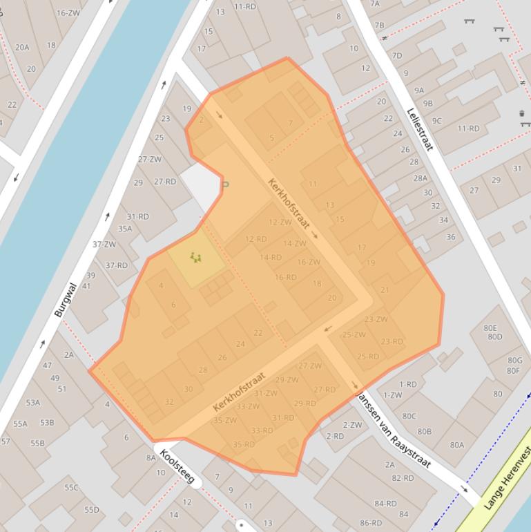 Kaart van postcodegebied 2011BK.