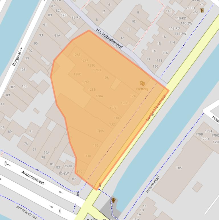 Kaart van postcodegebied 2011BX.