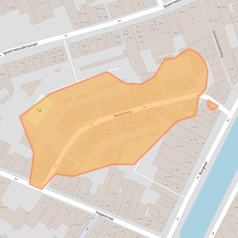 Kaart van postcodegebied 2011CX.