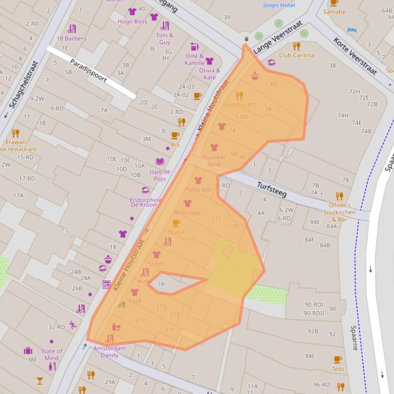 Kaart van postcodegebied 2011DD.