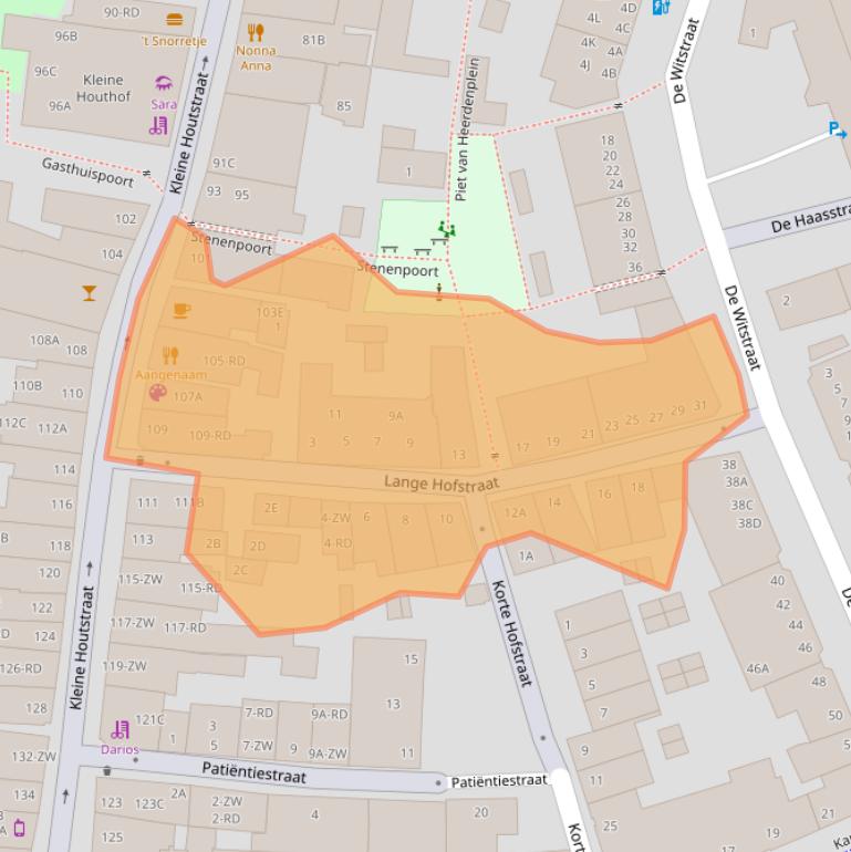 Kaart van postcodegebied 2011DK.