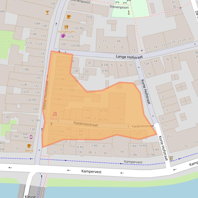 Kaart van postcodegebied 2011DL.