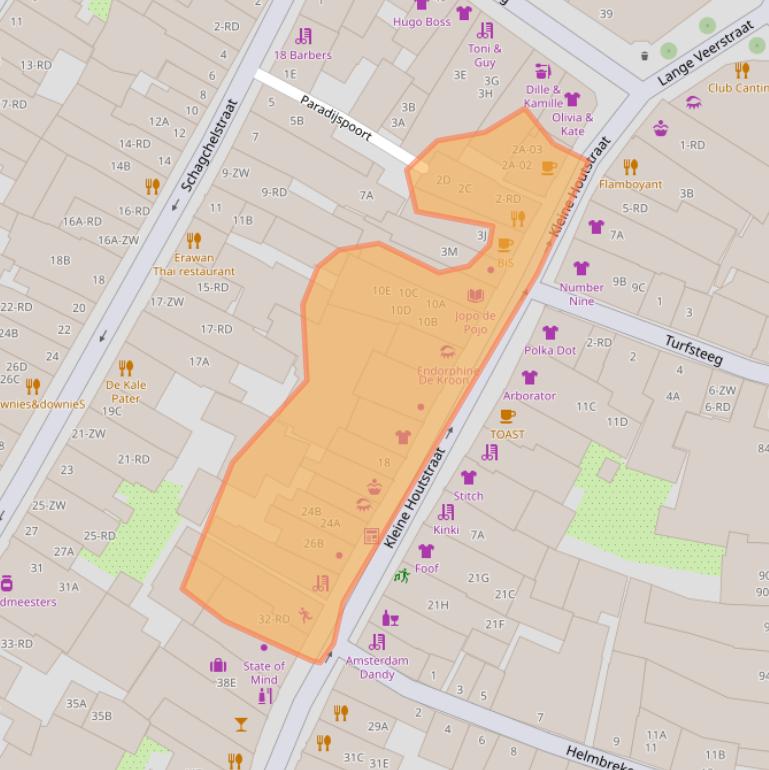 Kaart van postcodegebied 2011DM.