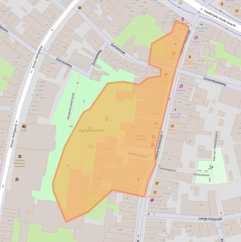 Kaart van postcodegebied 2011DR.