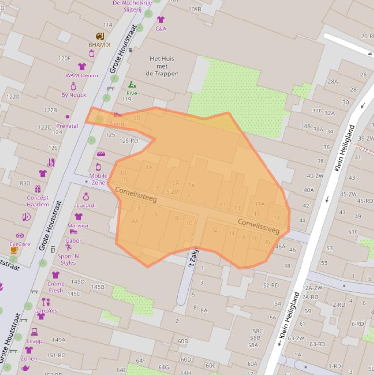 Kaart van postcodegebied 2011EA.