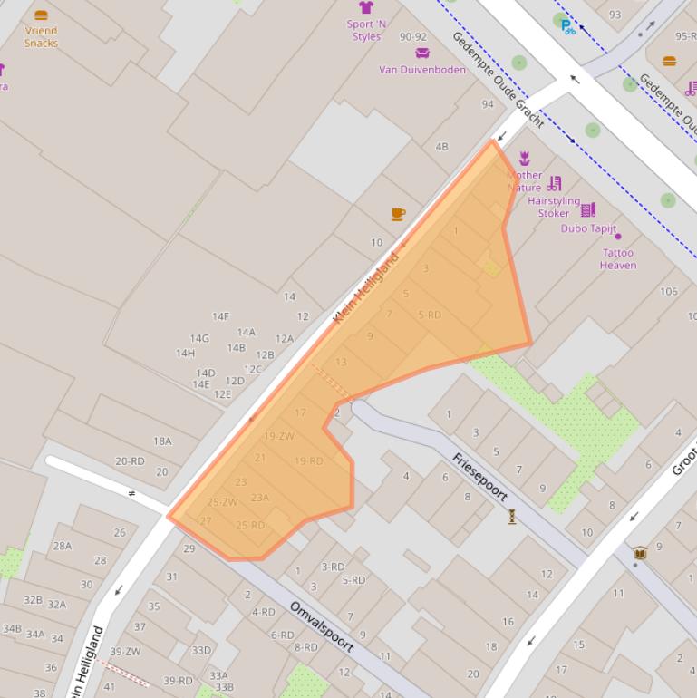 Kaart van postcodegebied 2011EB.