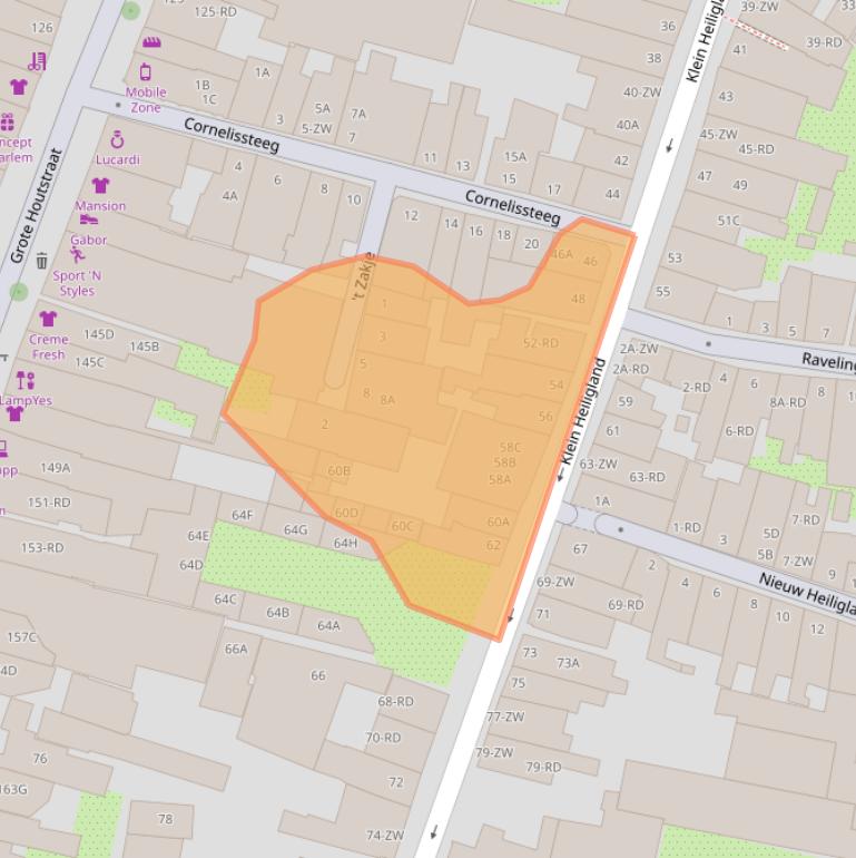 Kaart van postcodegebied 2011EH.