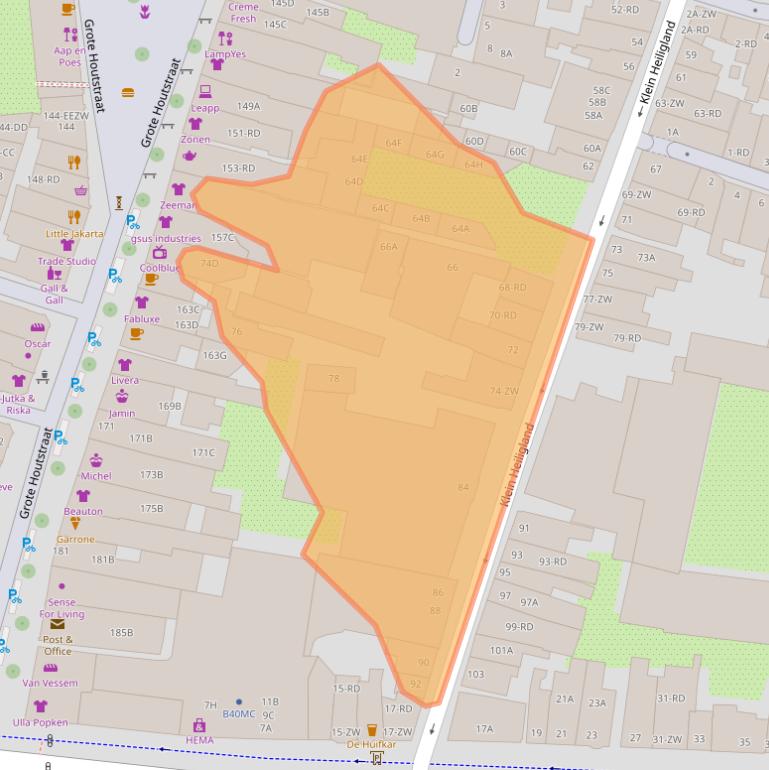Kaart van postcodegebied 2011EJ.