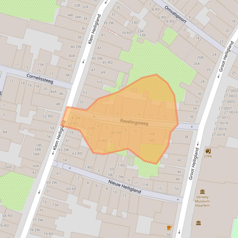 Kaart van postcodegebied 2011EL.