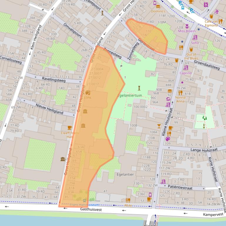 Kaart van postcodegebied 2011EP.