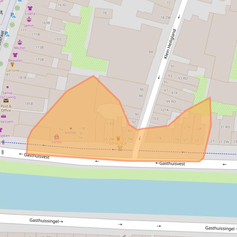 Kaart van postcodegebied 2011ET.