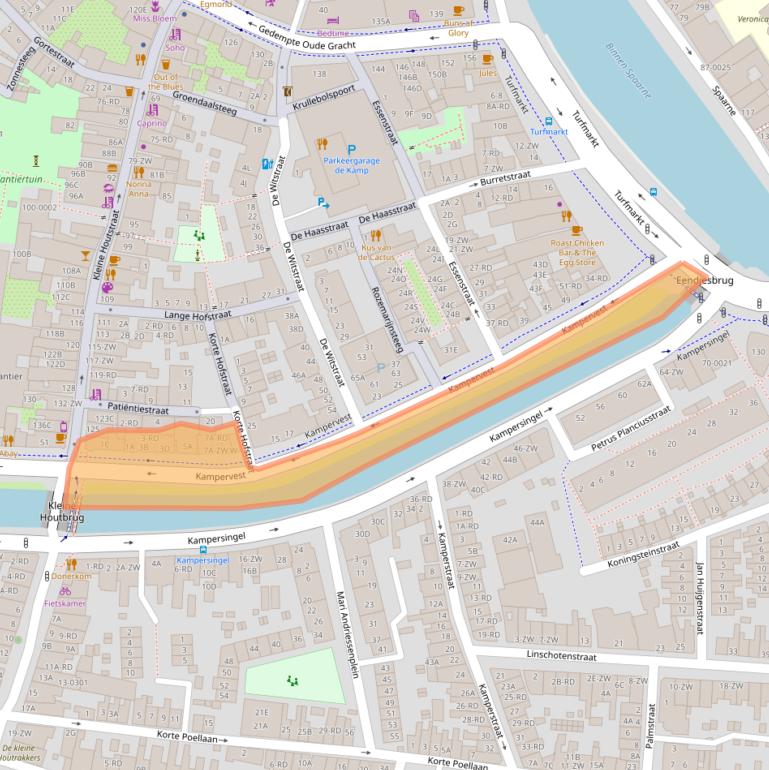 Kaart van postcodegebied 2011EW.
