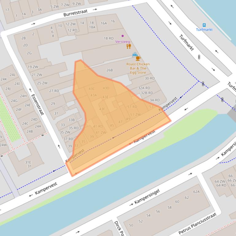 Kaart van postcodegebied 2011EZ.