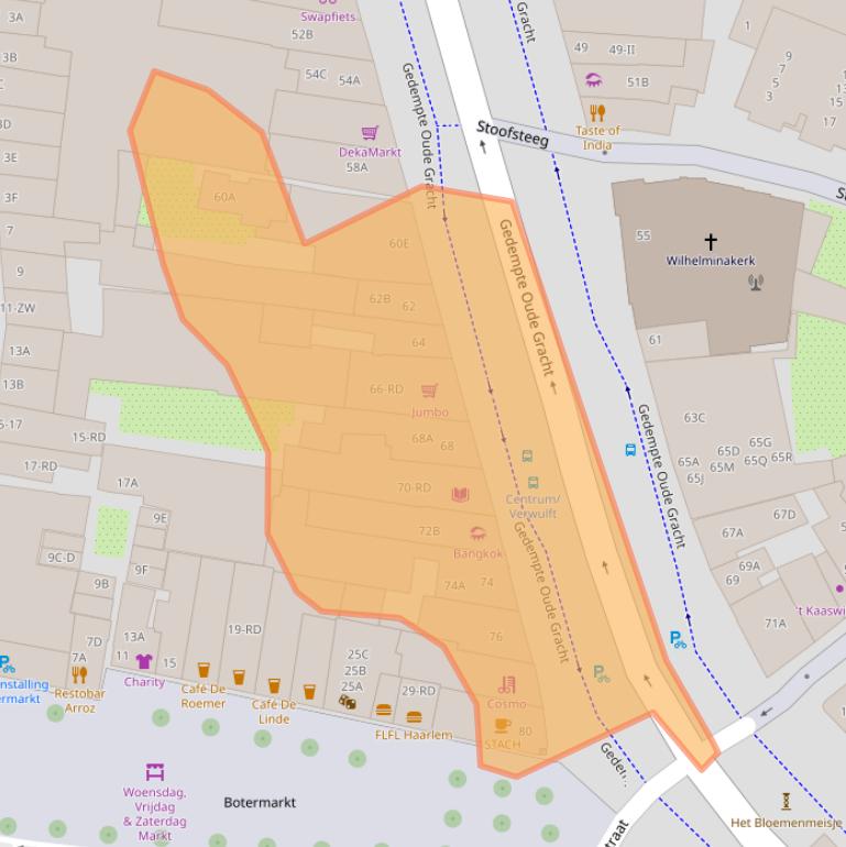 Kaart van postcodegebied 2011GT.