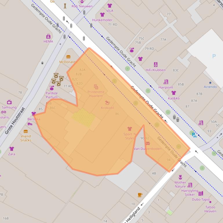 Kaart van postcodegebied 2011GV.