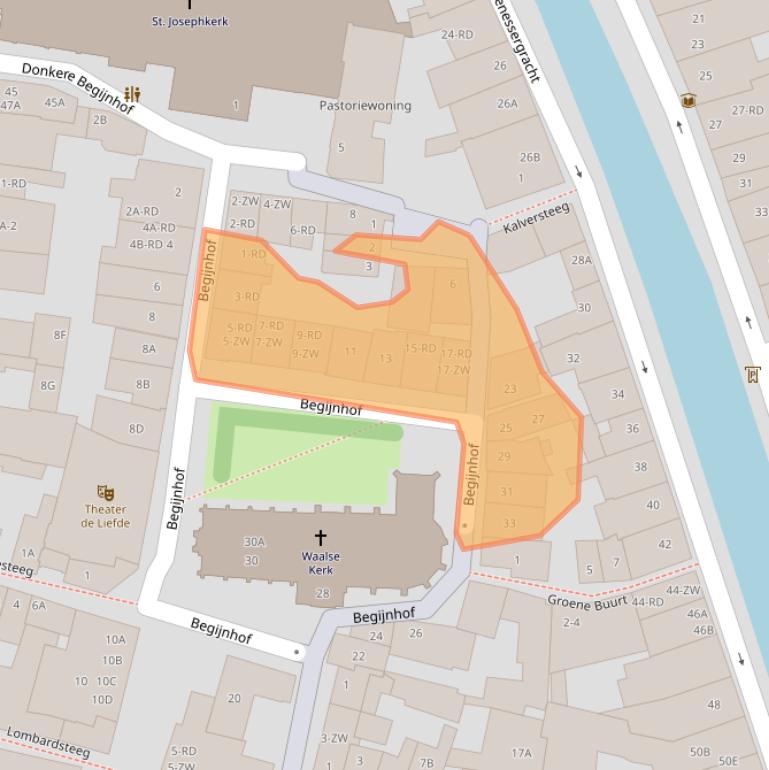 Kaart van postcodegebied 2011HD.