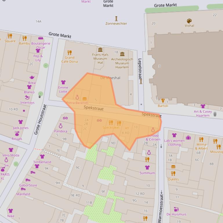 Kaart van postcodegebied 2011HM.