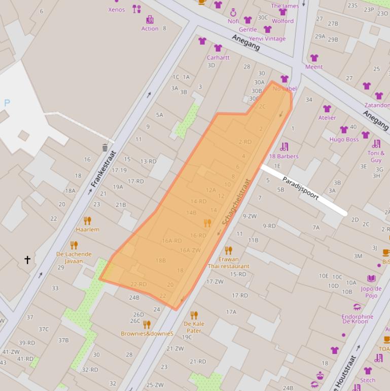 Kaart van postcodegebied 2011HX.