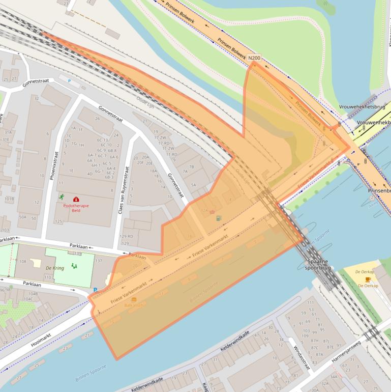 Kaart van postcodegebied 2011JA.