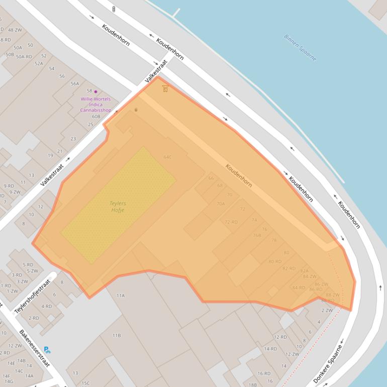 Kaart van postcodegebied 2011JE.