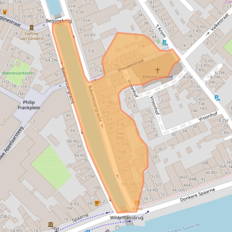 Kaart van postcodegebied 2011JV.