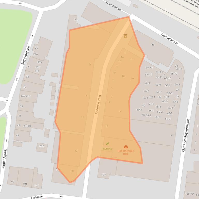 Kaart van postcodegebied 2011KC.