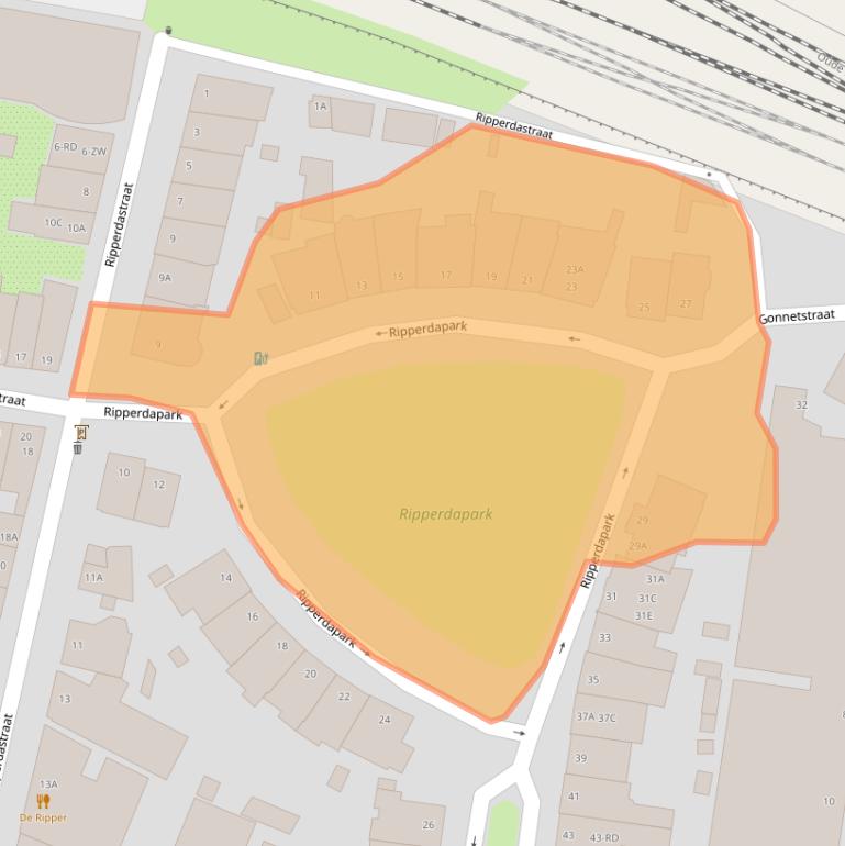 Kaart van postcodegebied 2011KD.