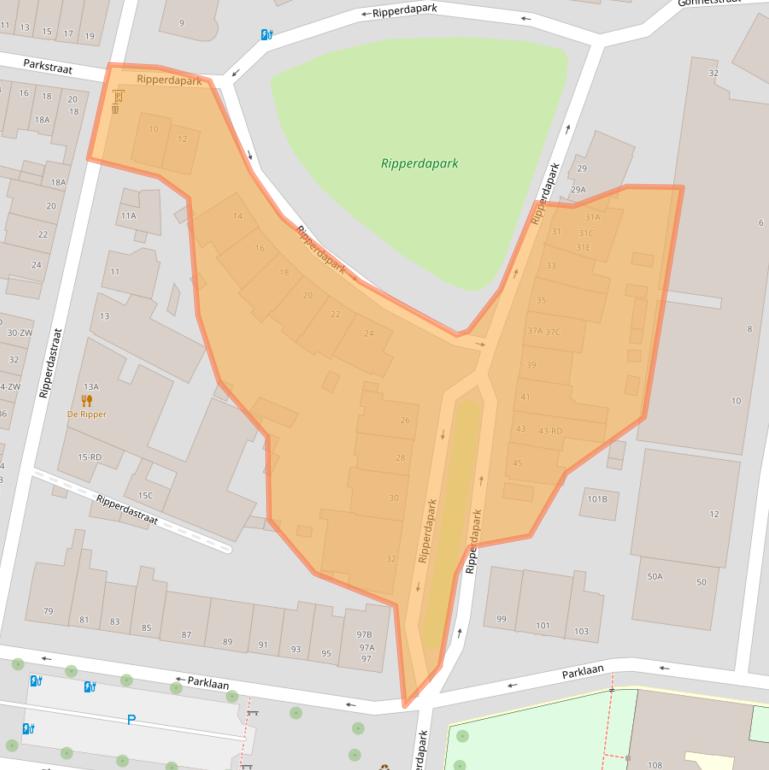 Kaart van postcodegebied 2011KE.