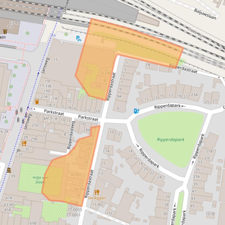 Kaart van postcodegebied 2011KH.
