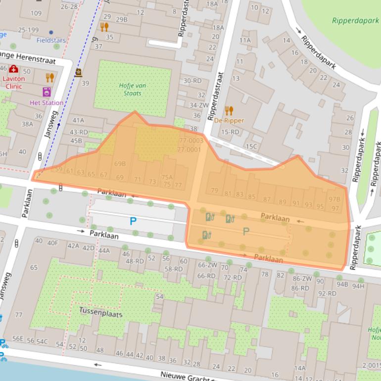 Kaart van postcodegebied 2011KS.
