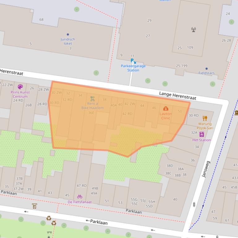 Kaart van postcodegebied 2011LJ.