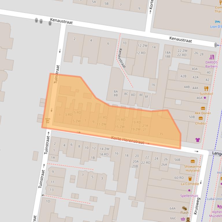 Kaart van postcodegebied 2011LW.
