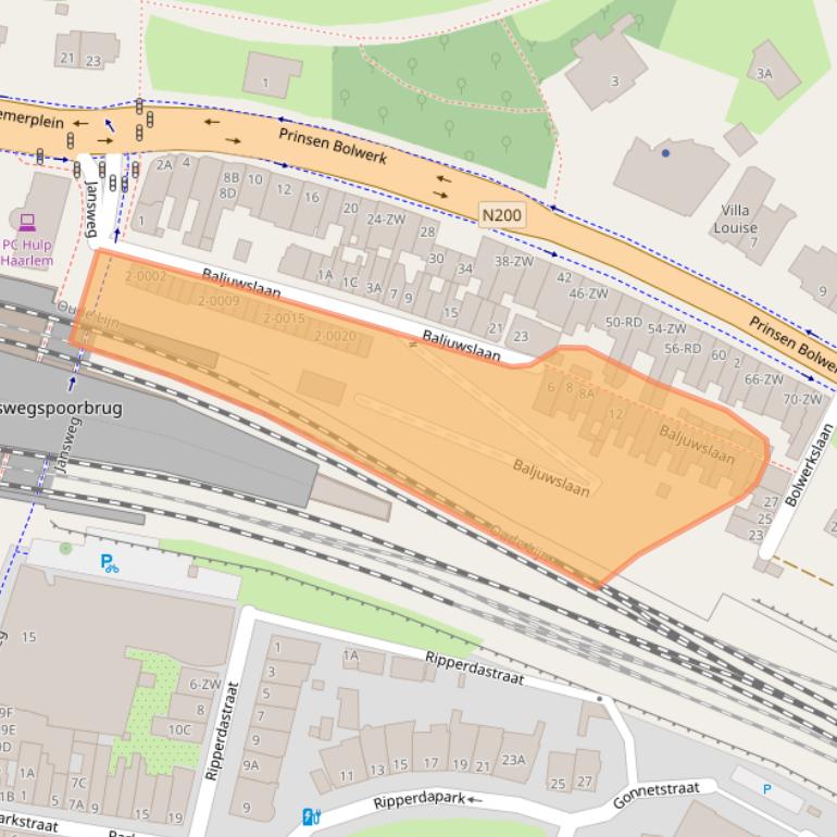 Kaart van postcodegebied 2011MG.