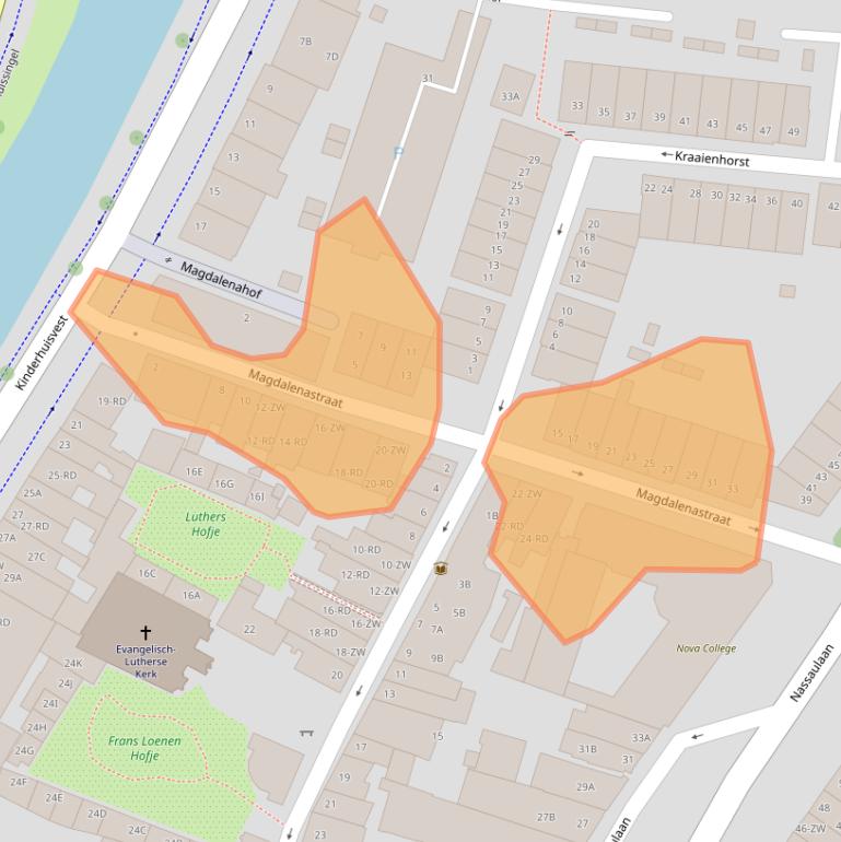 Kaart van postcodegebied 2011NS.