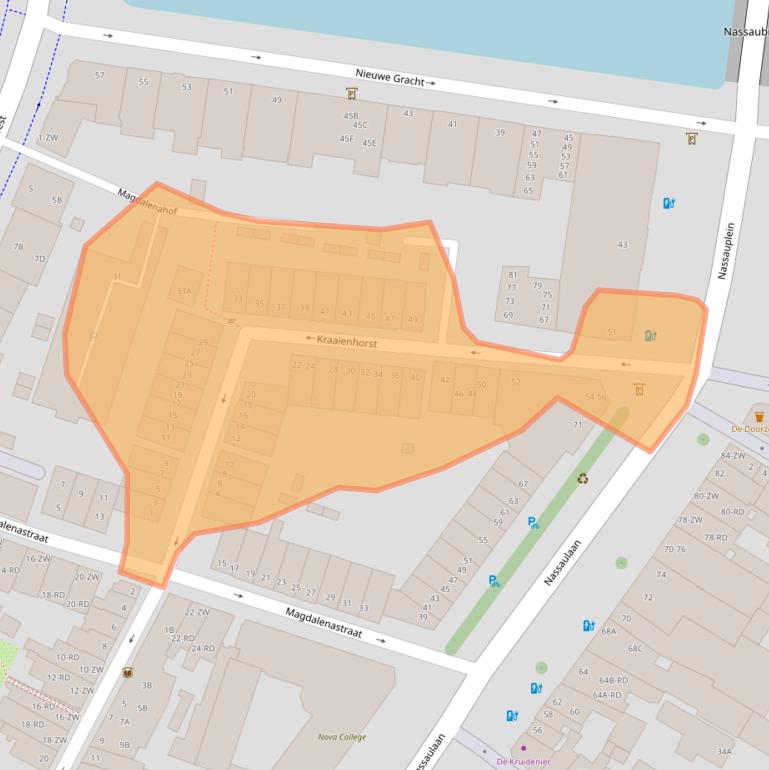 Kaart van postcodegebied 2011NX.