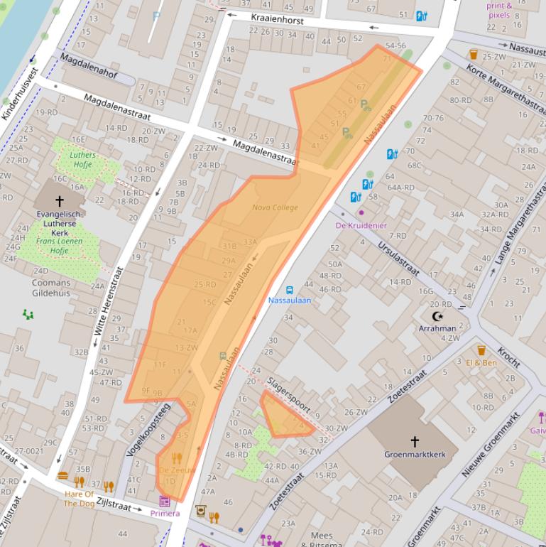 Kaart van postcodegebied 2011PB.