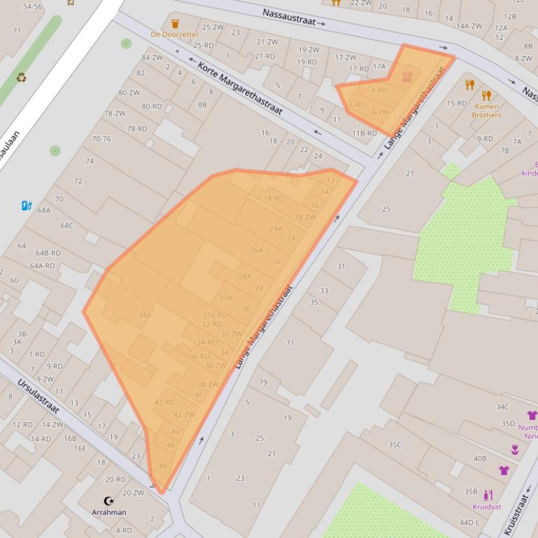 Kaart van postcodegebied 2011PM.