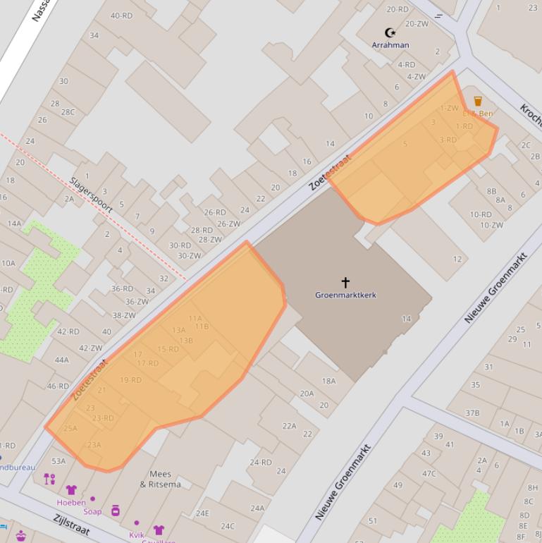 Kaart van postcodegebied 2011PP.