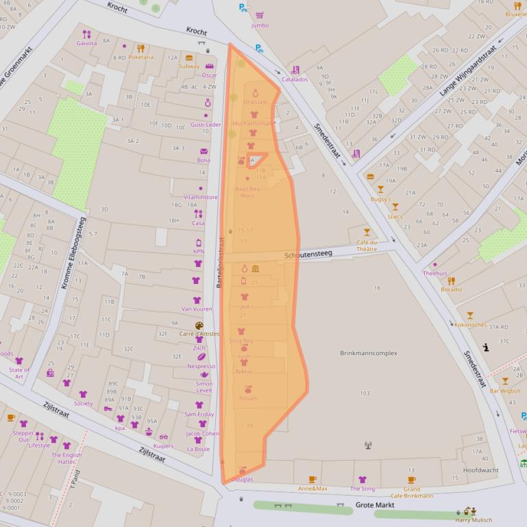Kaart van postcodegebied 2011RA.