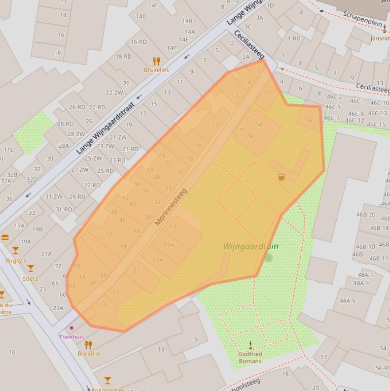 Kaart van postcodegebied 2011RH.